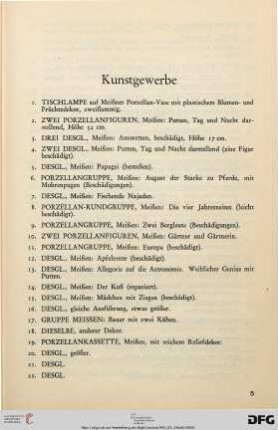 Kunstgewerbe (Nr. 1-79)