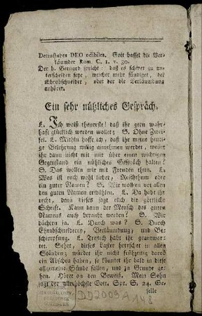 Ein sehr nützliches Gespräch.
