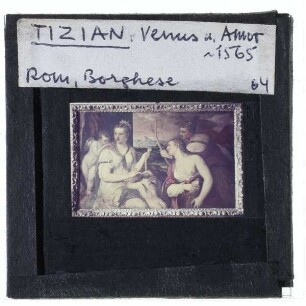 Tizian, Venus verbindet Cupid die Augen (Rom Gall. Borghese 170)