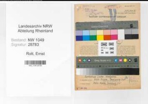 Entnazifizierung Ernst Rott , geb. 06.03.1914 (Polizeibeamter)