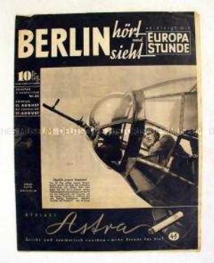 Illustrierte Programmzeitschrift für den Rundfunk "Berlin hört und sieht" u.a. mit einem Bildbericht über den Besuch slowakischer, rumänischer und bulgarischer Staatsmänner