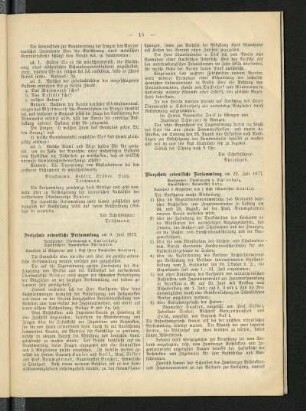 Dreizehnte ordentliche Versammlung am 9. Juni 1877