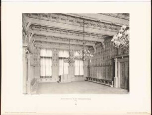 Gemeindeschule in der Oderberger Straße, Berlin: Innenansicht Aula (aus: Neubauten der Stadt Berlin, Bd. I, 1902)