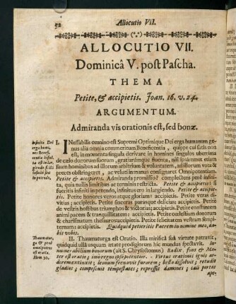 52-59, Allocutio VII.