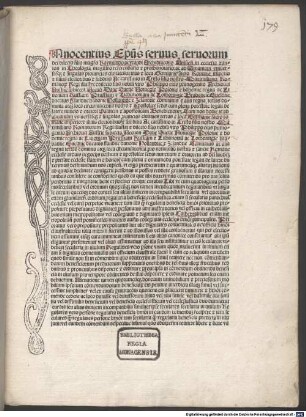 Bulla 'Cum nos hodie' : Rom, 1488.12.16