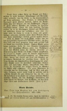 Vierte Periode. Von Otto dem Großen bis zum Untergang der Hohenstaufen. 962-1268