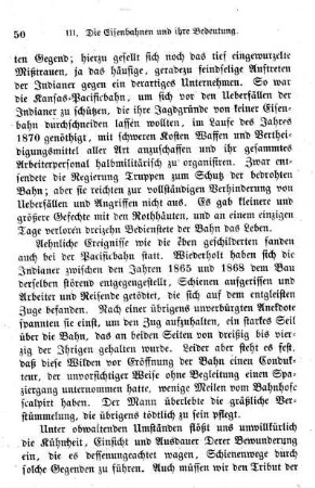 Feindseliges Auftreten der Indianer.
