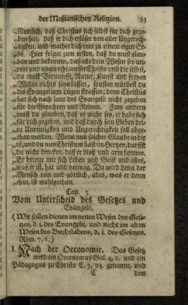 Cap. 3. Vom Unterscheid des Gesetzes und Evangelii.