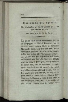 Guter Schäfer, sage mir.
