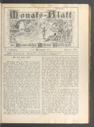 77. Jahrgang. Bremen Oktober 1916