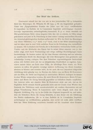 Der Brief des Artikon