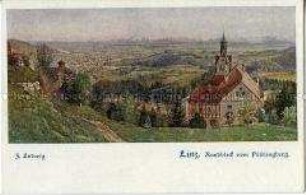 Blick auf Linz, Postkarte des Deutschen Schulvereins, Nr.1096