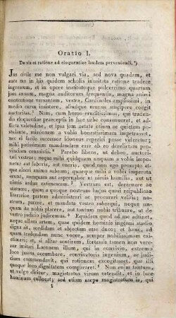 Orationes latinae e doctissimorum eorumque eloquentissimorum virorum saeculo XVI, XVII, XVIII et XIX florentium scriptis, 1