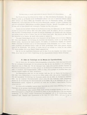 III. Ueber die Terminologie und die Methode der Figurenbezeichnung.