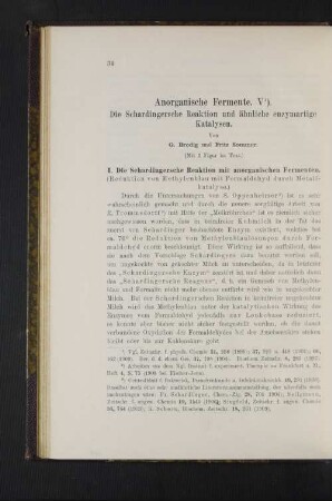 Anorganische Fermente. V. Die Schardingersche Reaktion und ähnliche enzymartige Katalysen.