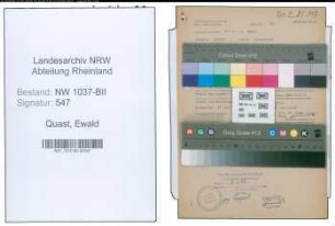 Entnazifizierung Ewald Quast , geb. 08.06.1896 (Studienrat)