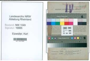 Entnazifizierung Karl Etzweiler , geb. 08.10.1896 (Beamter)