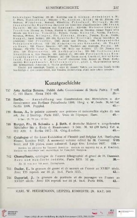 Kunstgeschichte (Nr. 737 – 776)