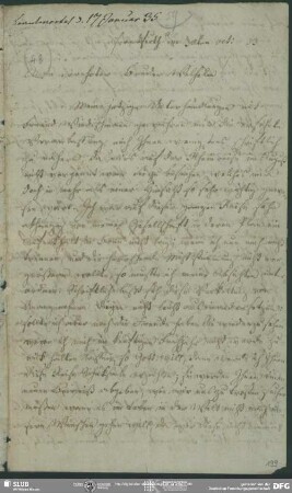 Eigenh. Brief von Dorothea von Schlegel an August Wilhelm von Schlegel, Frankfurt am Main, 30.10.1833