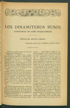 Los dinamiteros rusos [Continuación]