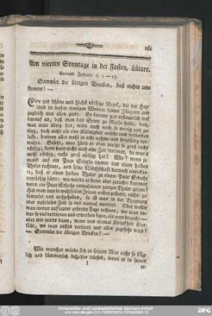 Am vierten Sonntage in der Fasten, Lätare.