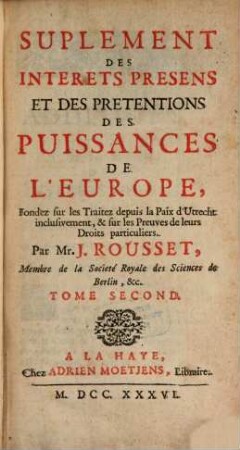 Les Interêts presents des Puissances de l'Europe, 16