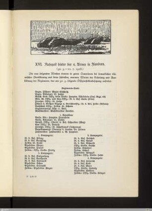 XVI. Ruhezeit hinter der 4. Armee in Flandern
