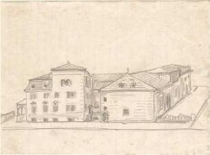 Hildebrand, Adolf von; München; Preußische Gesandtschaft und Schackgalerie, Neubau - Perspektive