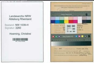 Entnazifizierung Christine Hoerning , geb. 03.01.1900 ()