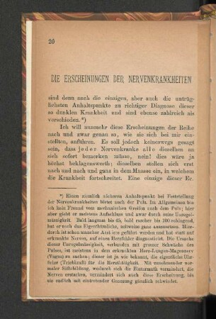 Die Erscheinungen der Nervenkrankheiten