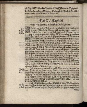 Das XV. Capittel. Von dem Außzug biß auff die Gesetzgebung.
