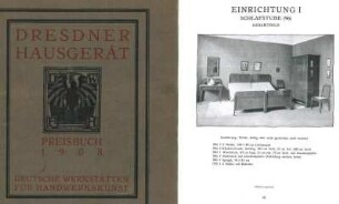 "Dresdner Hausgerät Preisbuch 1908" Möbelkatalog