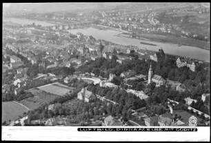 Pirna mit Elbbrücke und Copitz, Luftbild