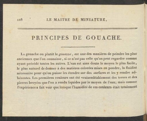 Principes De Gouache.