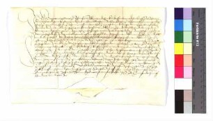 Lehenrevers des Georg von Woellwarth zu Rosenstein gegen Propst Albrecht II. zu Ellwangen um zwei Teile an Killingen usw., Baiershofen, Bernlohe, Röthardt, Westhausen und den großen und kleinen Zehnten zu Böbingen