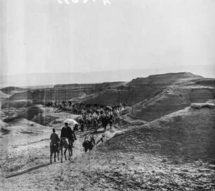 Kamelkarawane in einer Hügellandschaft : Jericho. Kamelkarawane in einer Hügellandschaft in der Umgebung