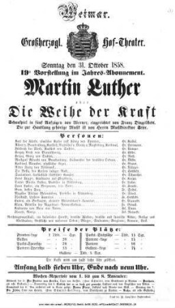 Martin Luther oder Die Weihe der Kraft