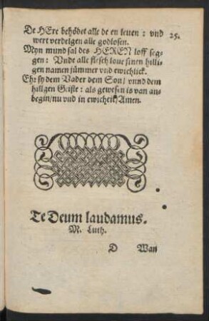 Te Deum laudamus.