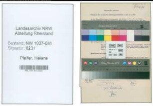 Entnazifizierung Helene Pfeifer , geb. 23.04.1886 ()