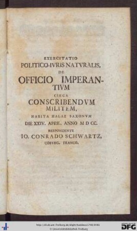 VII. De Officio Imperantium Circa Conscribendum Militem.