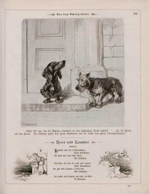"Vor dem Amtsgebäude" "Hero und Leander"
