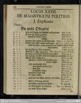 Locus XXVII. De Magistratu Politico