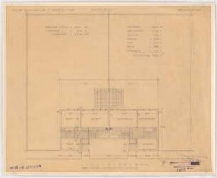 Siedlungsprojekt: Doppelhaus, 2,5 Zimmer, Flachbau, Grundriss 1:100