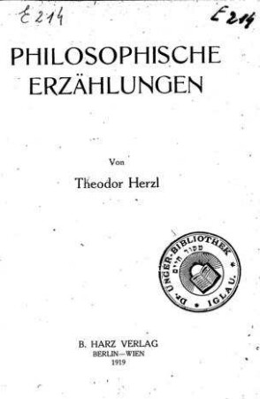 Philosophische Erzählungen