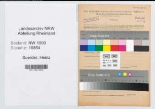 Entnazifizierung Heinz Suerder, geb. 11.01.1921 (Assessor)