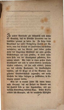 Gedanken über Gewerbefreiheit