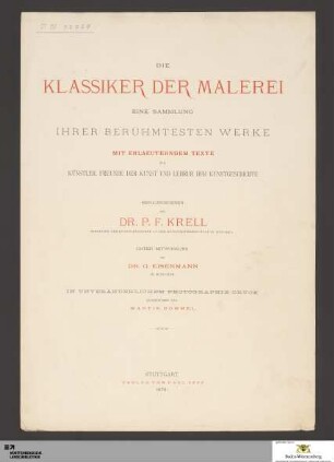 [1]: Italienische Früh- und Hochrenaissance : [Tafeln]