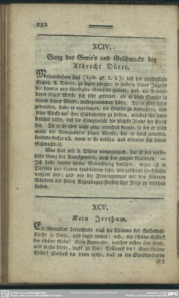 XCIV. Gang des Genie's und Geschmacks bey Albrecht Dürer