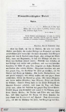 Einunddreißigster Brief: Rhodos