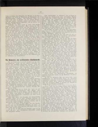 Die Armenier, ein verblutendes Christenvolk.